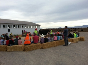 Class at Nye Dairy to learn about cows